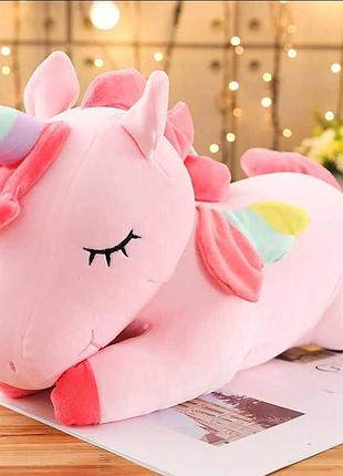 Іграшка подушка плед 3 в 1 єдиноріг рожевий