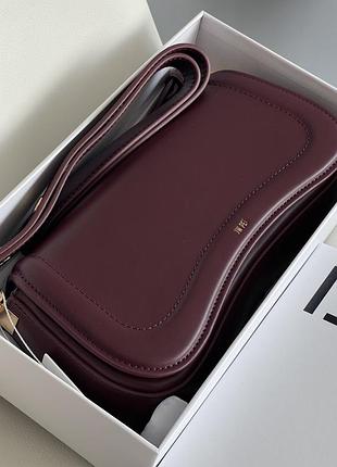 Кожаная женская сумочка багет джей ву пэй городская багетная сумка из кожи jw pei брендовая для девушки через плечо дабл ю пэй