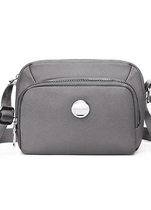 Сумочка женская водонепроницаемая через плечо серая кросс-боди balina | 8912-2