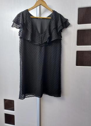 Платье с вышивкой плюмени и воланами zara5 фото