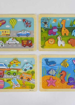 Игрушка деревянная игра с 37760 (70) выдаём только микс, "логика-вкладыши"