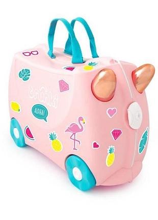 203 чемоданчик trunki flossi flamingo (0353-tru + наклейки)