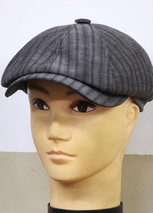 Кепка мужская восьмиклинка хулиганка костюмная ткань v-21/12 демисезонная comfort heads весна осень синтепон 57