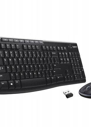 Беспроводная клавиатура + мышь logitech mk270 black