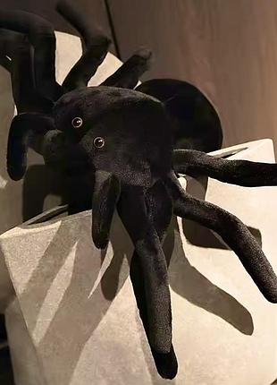 Игрушка детский мягкий плюшевый паук (spider) черный, wuke