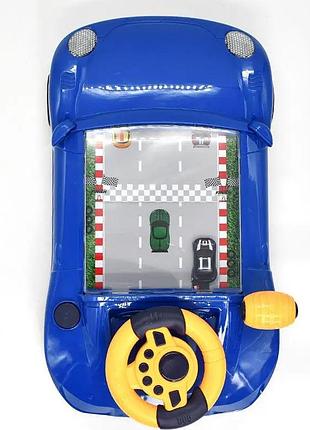 Развивающая игрушка машинка тренажер автогонка со звуком и подсветкой
