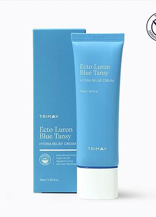 Зволожуючий крем з ектоїном та гіалуроновою кислотою trimay ecto-luron blue tansy hydra relief cream 50 мл