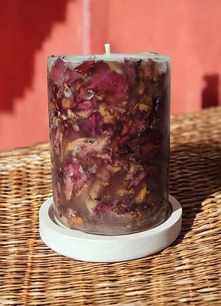 Свічка "таємниці сутінків" на підставці, з ароматом жасмін