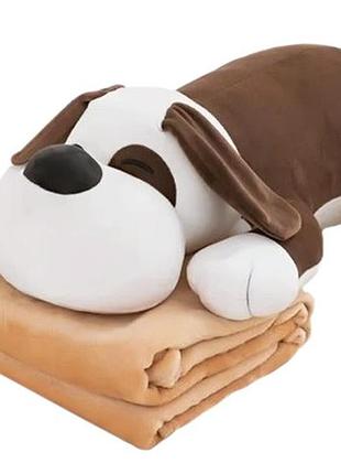 Іграшка подушка плед 3 в 1 собачка