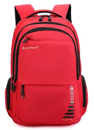 Чоловічий рюкзак міський молодіжний повсякденний водонепроникний спортивний червоний місткий 27 літрів