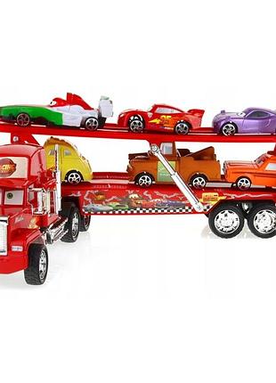 Автовоз мак с машинками тачки