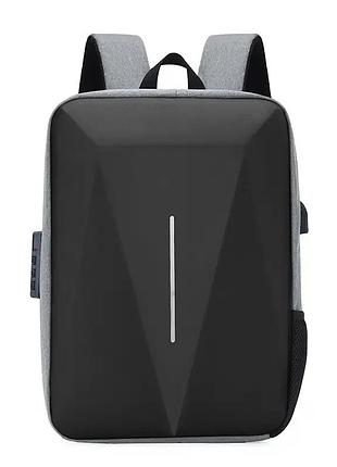 Мужской вместительный рюкзак непромокаемый на каждый день серый royal | 221-2 серый