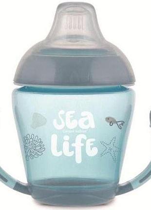 Дитяча кружка непроливайка canpol babies 56/501 grey з м'яким силіконовим носиком 230 мл