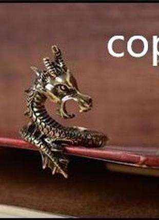 Каблучка у вигляді дракона бронзового кольору