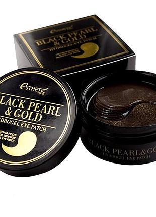 Гідрогелеві патчі з екстрактом чорних перлин та золота esthetic house black pearl & gold hydrogel eye patch
