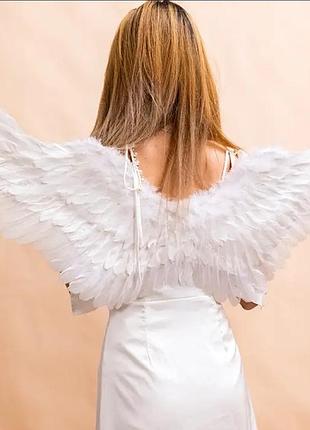 Крылья ангела с перьев белые на резинке