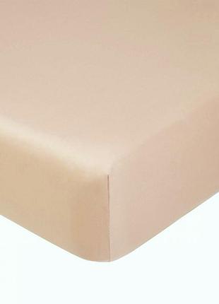 Набор простынь на резинке 140х200х20см +наволочки 70х70 2шт сатин тм ярослав №1 бежевый