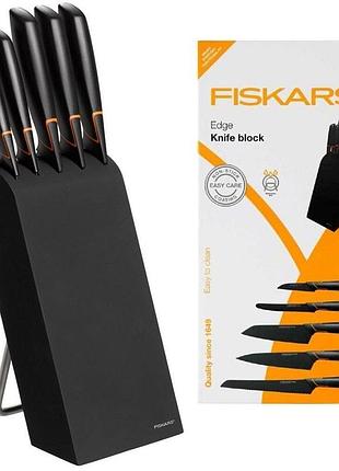 Fiskars "edge" набір кухонних ножів 5шт + підставка, нержавіюча сталь 1003099