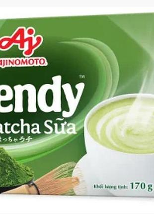 Матча чай с молоком в стиках ajinomoto blendy tra matcha 170g вьетнамский