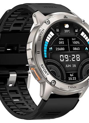 Спортивные смарт-часы kospet tank t3 silver с bluetooth-звонками, спортивными режимами и водозащитой 5 atm 3