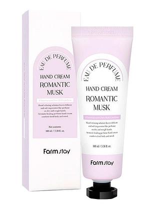 Парфумований крем для рук з мускусним квітково-фруктовим ароматом farmstay eau de perfume hand cream romantic