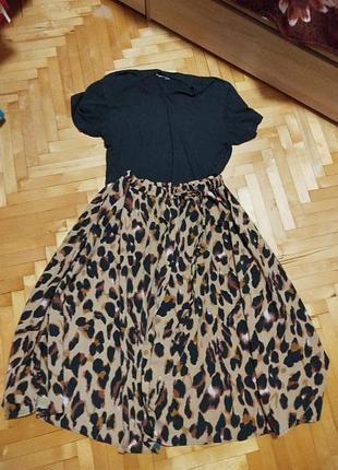 Юбка леопард
