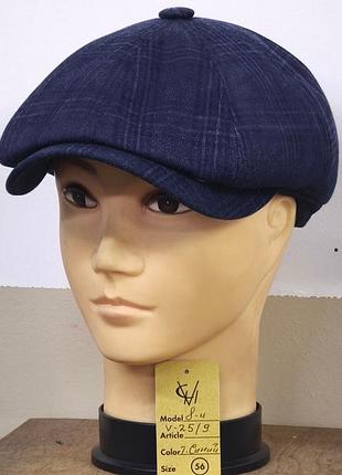 Кепка чоловіча восьмиклинка хуліганка костюмна тканина 25/9 демісезонна comfort heads весна осінь слімтекс 59