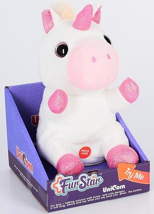 Интерактивная плюшевая игрушка повторюшка единорог