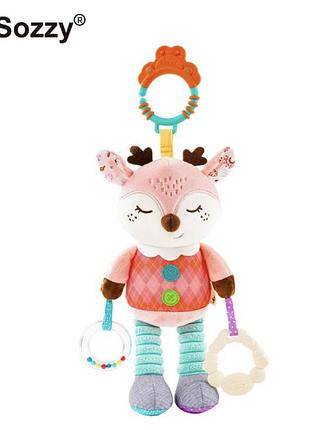 Подвесная музикальная игрушка для детской кроватки коляски игрового центра олененок