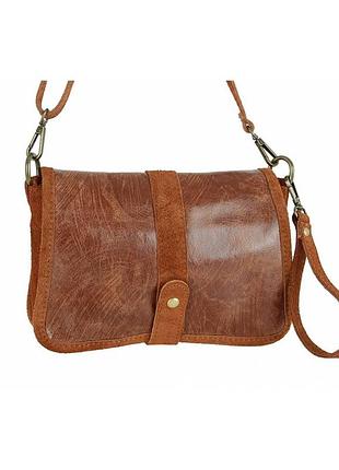 Женская кожаная сумка carla berry бежевый