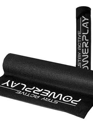 Коврик для йоги и фитнеса powerplay 4010 pvc yoga mat черный (173x61x0.6)