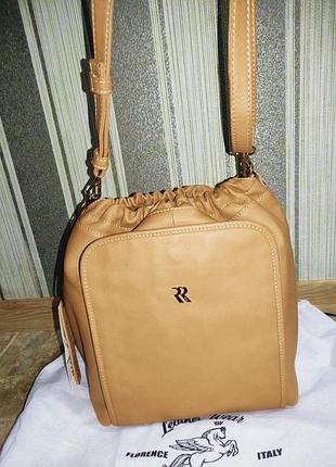 Кожаная сумка bruno rossi (италия) 100% кожа