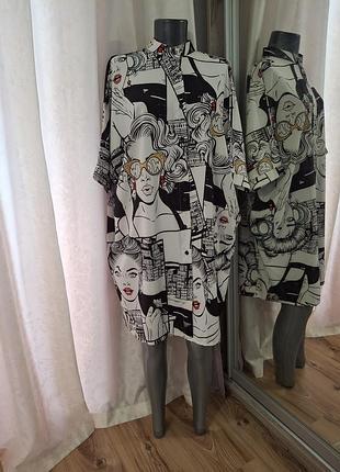 Стильная рубашка 👕, туника оверсайз