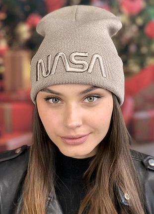 Шапка «наса» (5157) темна кава