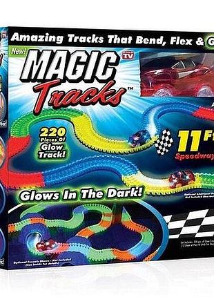 Світиться гоночна дорога magic tracks меджик трек, 220 деталей