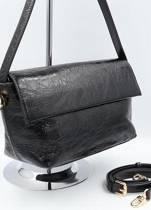 Сумка жіноча шкіряна polina &amp; eiterou l1021-2 black