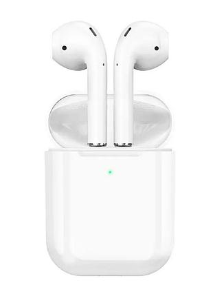 Беспроводные наушники с микрофоном bluetooth hoco ew74 в кейсе белые