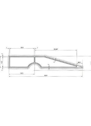Правило трапециевидное intertool 2500 мм (mt-2225) 2