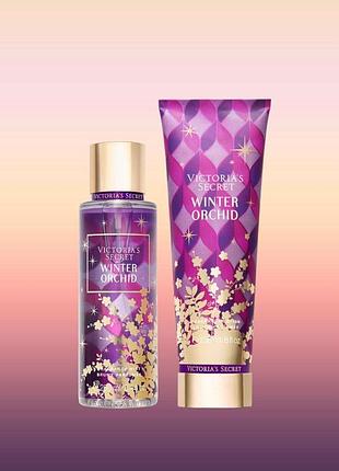 Набор виктория сикрет / victoria's secret winter orchid 250 спрей + лосьон