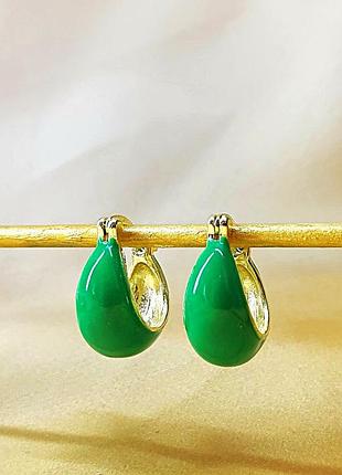 Сережки бижутерия цветные на каждый день