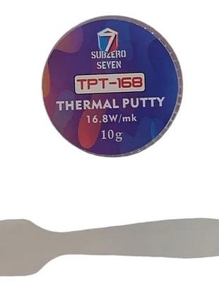 Термопрокладка жидкая subzero seven tpt-16, 16.8 вт/мк, 10 г, со шпателем (s-tpt-16-10s)