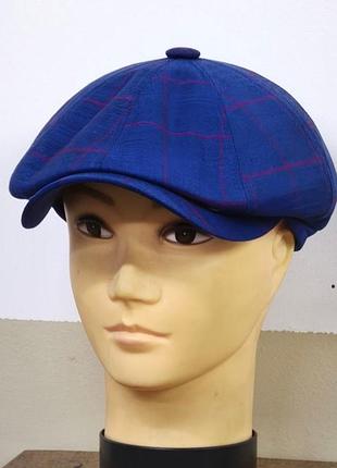 Кепка чоловіча восьмиклинка хуліганка костюмна тканина демісезонна comfort heads весна осінь синтепон 58