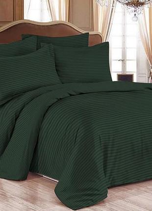 Комплект семейный однотонный с двумя пододеяльниками, комплект белья семейный страйп сатин 5-предметные