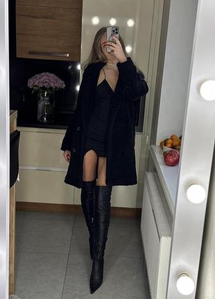 Стильная роскошная теплая шубка шуба тедди размер л tally weijl оверсайз еко-шубка