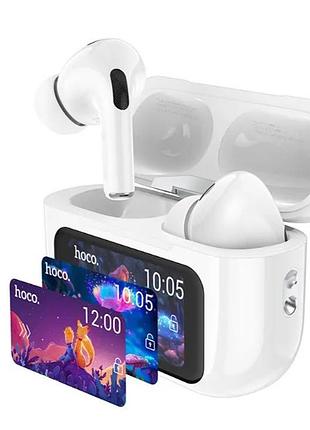 Беспроводные наушники hoco ew72 с шумоподавлением anc и сенсорным экраном белые