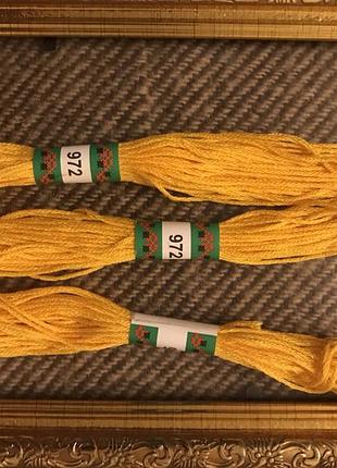 Мулине peri 972 8м, 100% длинноволокнистый египетский хлопок, нитки для вышивки