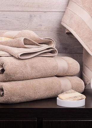 Полотенце махровое для бани 100*150 см зара 700 плотность бежевый