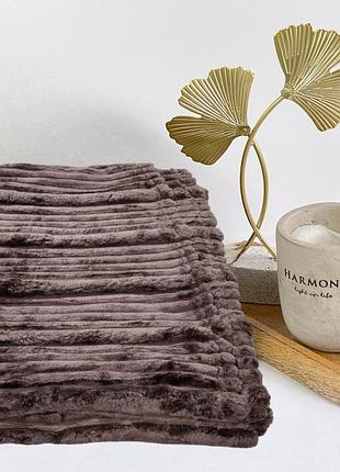 Плед двуспальный koloco "шарпей" 2-4 см 180 х 200 см (37555) коричневый