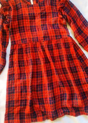 Новогоднее платье в клетку