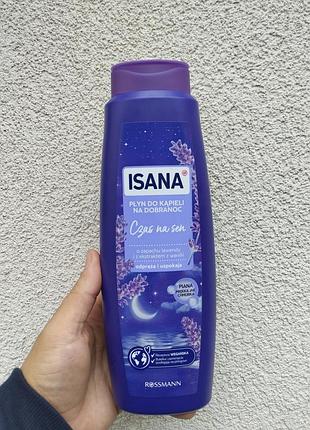 Піна для ванни перед сном isana czas na sen з ароматом лаванди та екстрактом ванілі 750 мл
